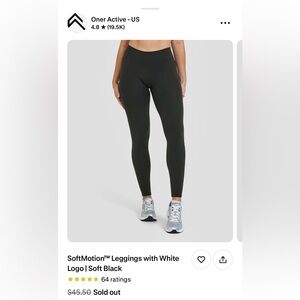 Oner Active Soft Black Leggings